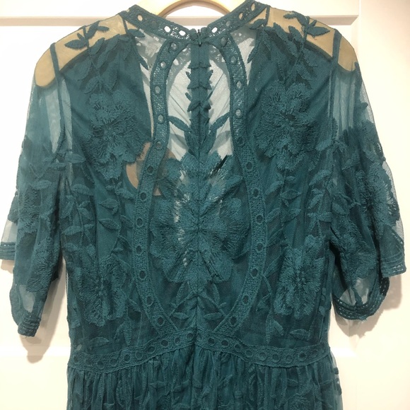Honey punch: teal lace dress - Picture 2 of 5